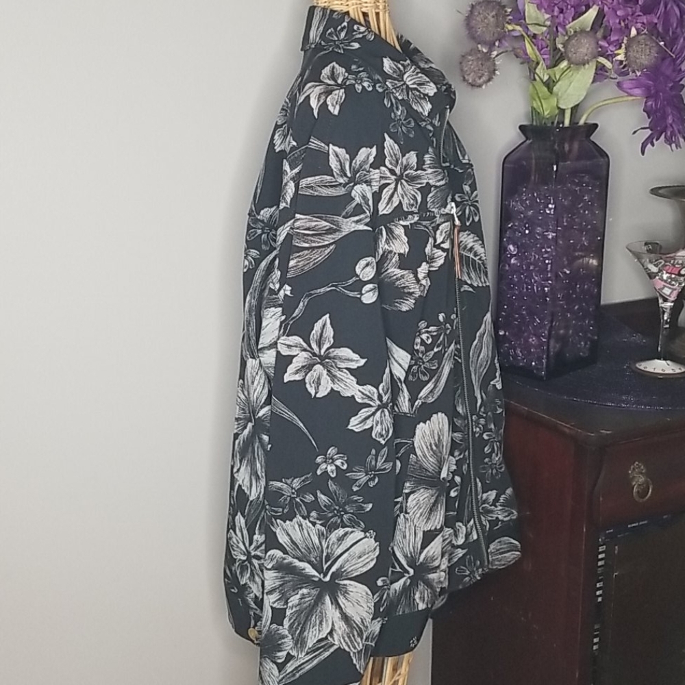 Urban Outfitters Medium Floral Harrington Zipper Jacket - Picture 4 of 11